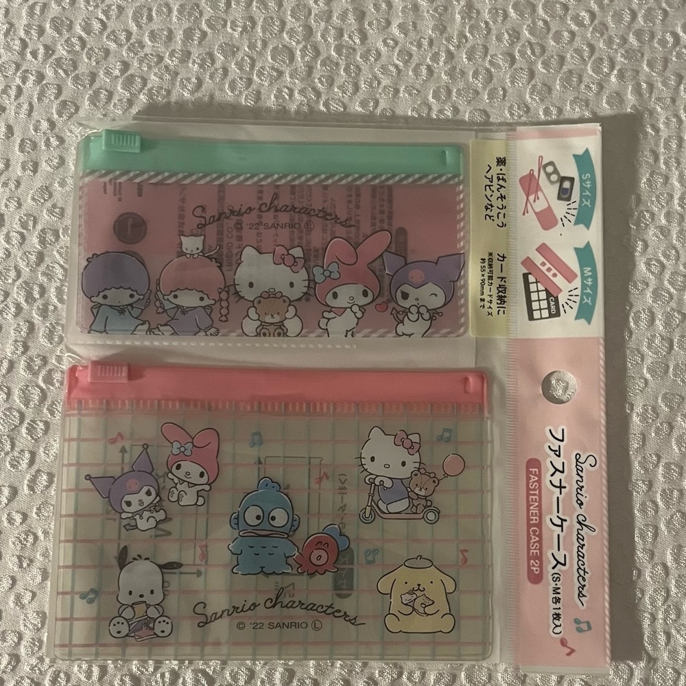 Sanrio Hello Kitty & friends Fancy  Zip Plastic Bag set